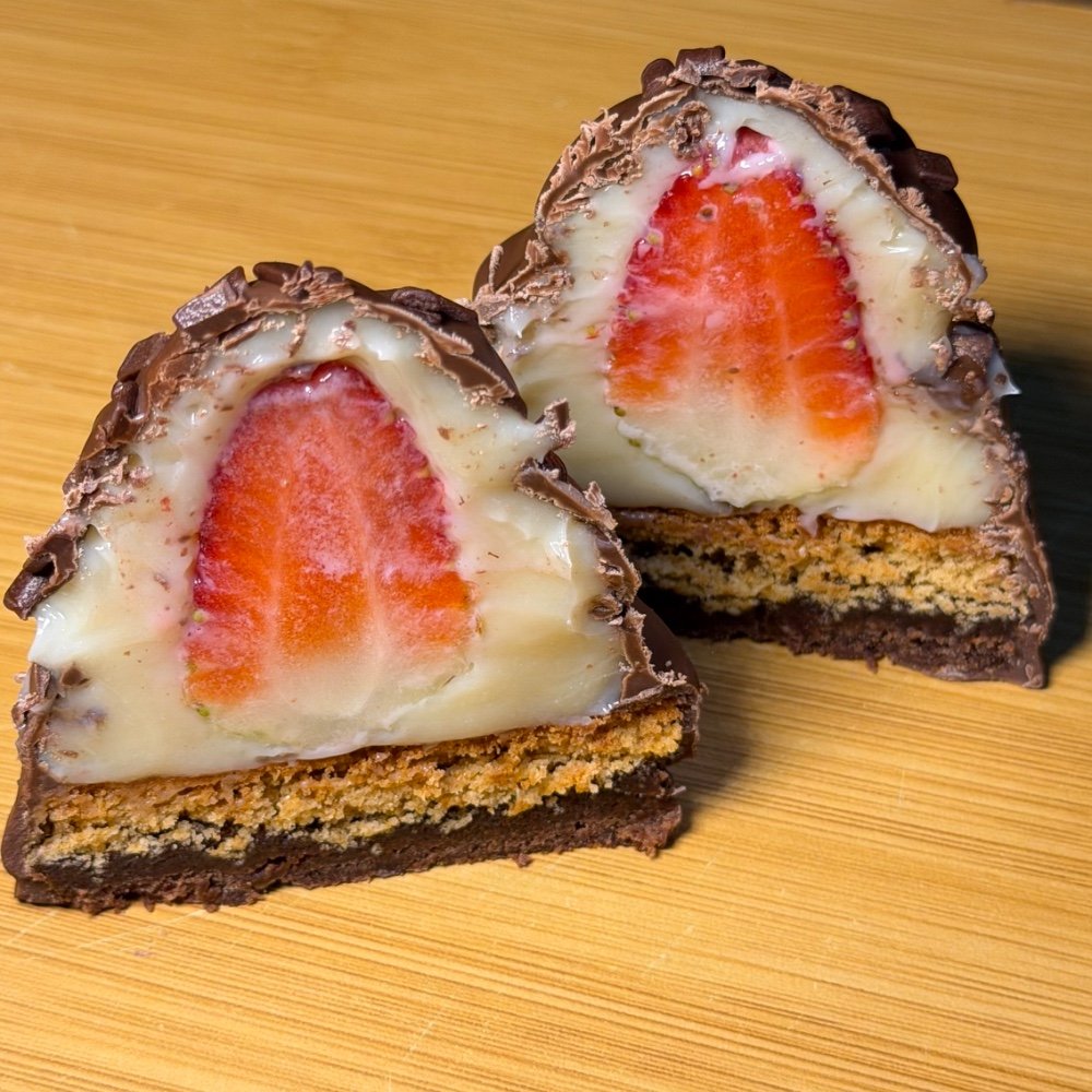 Aspiral de brookie com morango